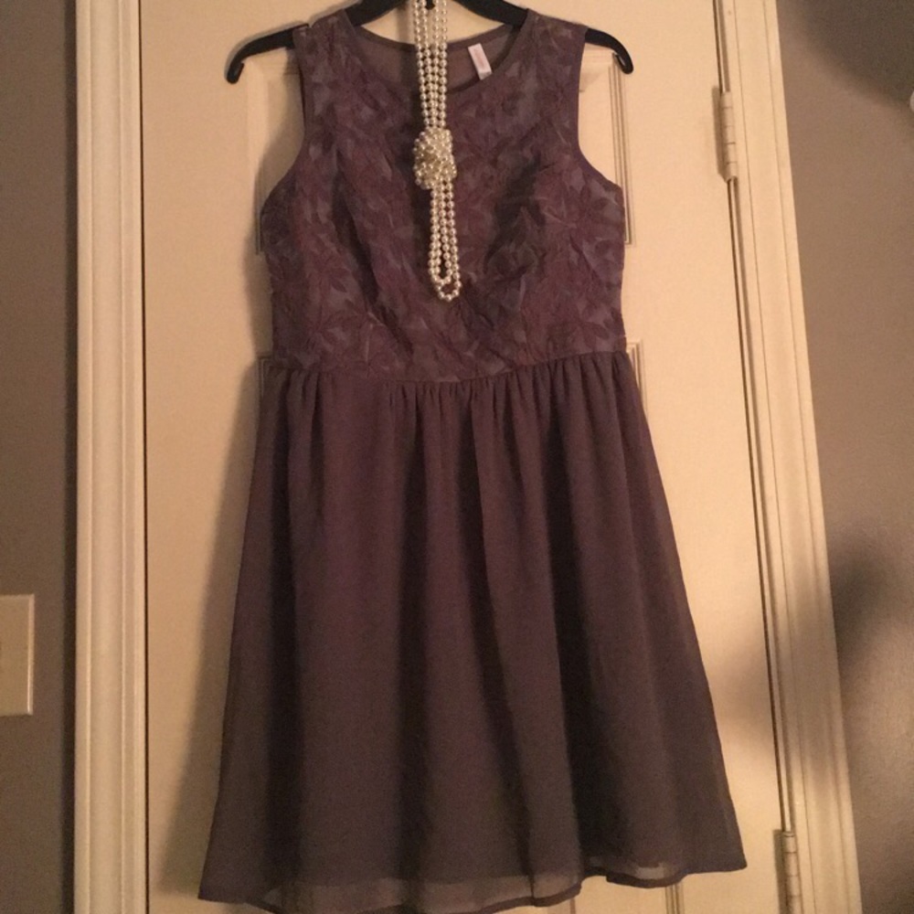 Gray mini dress